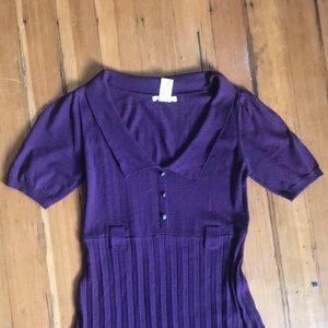 Pleated Plum Librarian Dress, Sz. M
